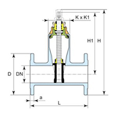 Technical drawing Euro Valve 21