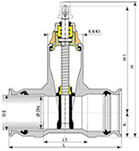 Technical drawing Euro Valve 24