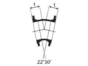 Desenho técnico Curva 22 com Flanges