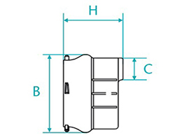 Desenho técnico CAP com bolsa para tubos PVC PBA