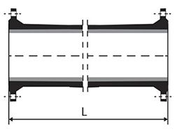 Desenho técnico Tubo flange flange com ou sem aba de vedação